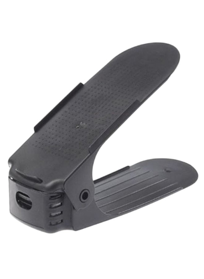 Double Layer Premium Shoes Slots Holder Black 14 x 25cm 