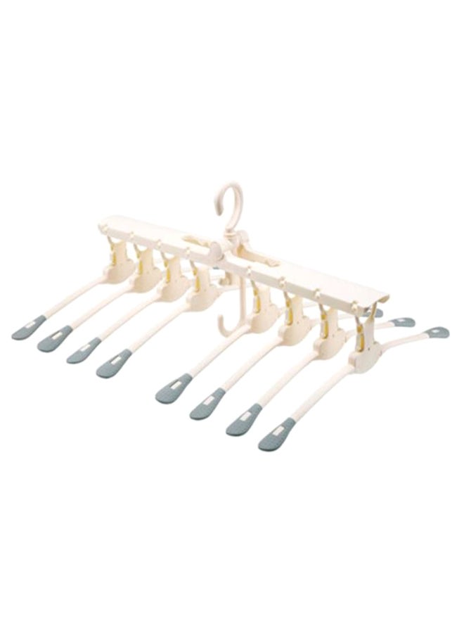 8-In-1 Anti-Slip Closet Organizer Hanger Beige/Grey 20.5 x 52cm - Image 1