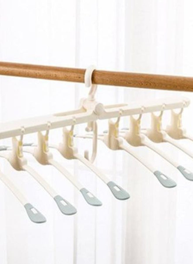 8-In-1 Anti-Slip Closet Organizer Hanger Beige/Grey 20.5 x 52cm - Image 2