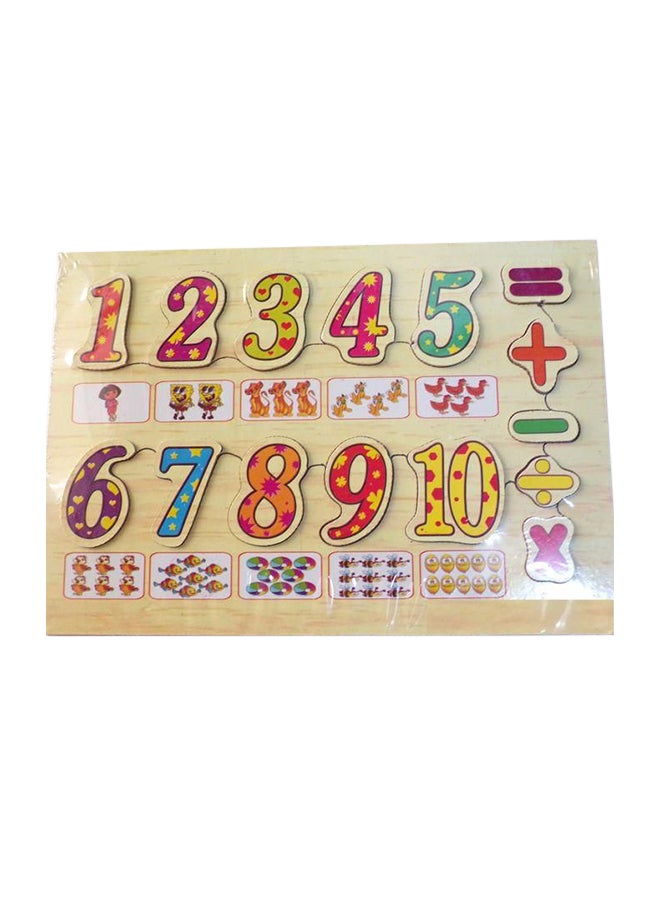 10-Piece Math Small Puzzle With Back Board 24 x 17centimeter  - Image 1