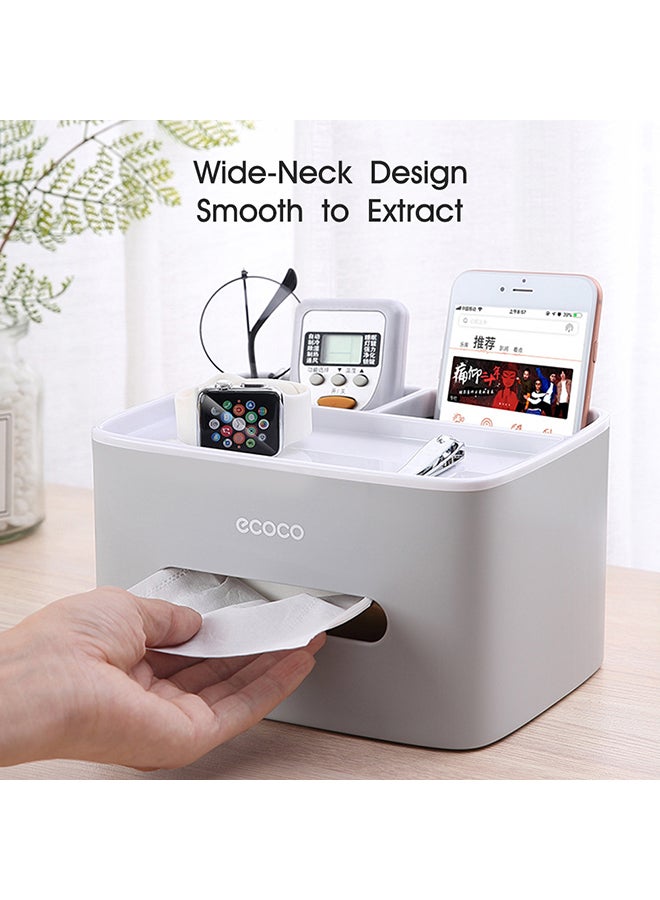 ecoco - Multifunctional Facial Tissue Holder Grey 12.3x16.5x0.455centimeter - Image 1