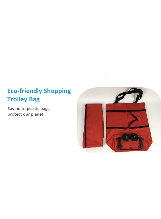 Multifunctional Shopping Trolley Bag Red - Image 2