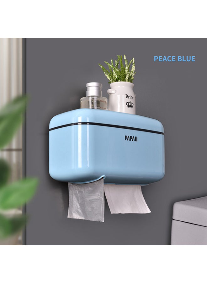 Multifunctional Paper Roll Tissue Box Blue 14x15x0.48cm  - Image 3
