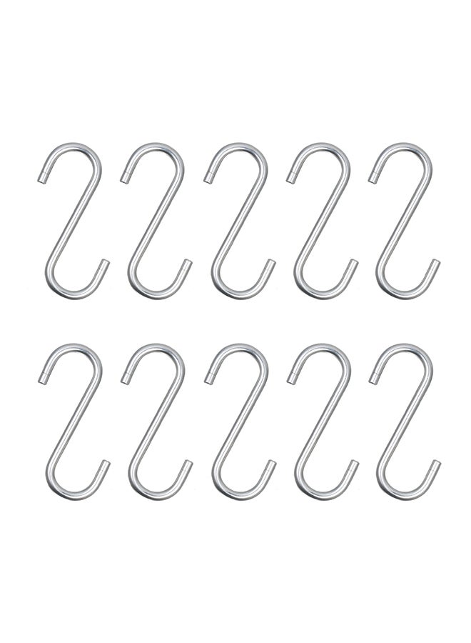 10-Piece Stainless Steel S Shaped Hook Silver 1.50x11x0.25cm  - Image 1