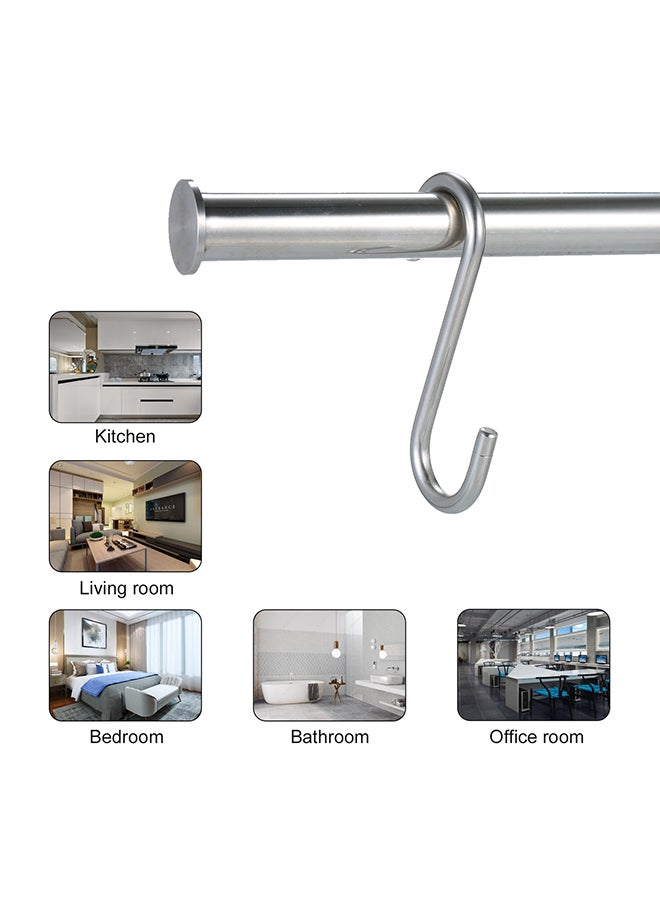 10-Piece Stainless Steel S Shaped Hook Silver 1.50x11x0.25cm  - Image 4
