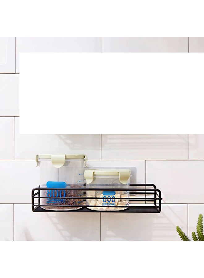 Metal Wire Wall Mounted Spice Rack Black 5.50x11x0.276cm  - Image 4
