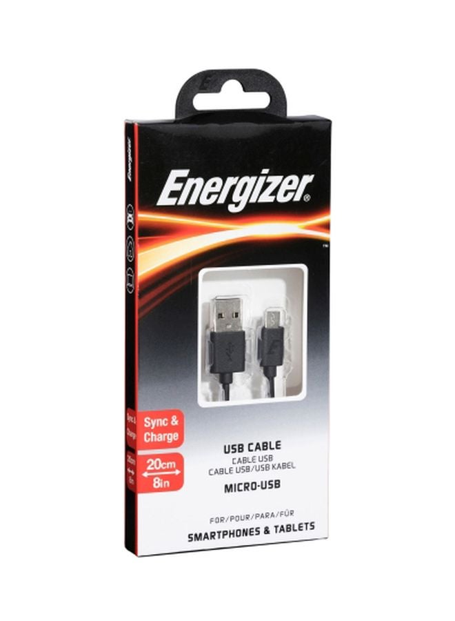 إنرجايزر كابل Micro USB قصير للشحن السريع بمقاومة فائقة وتقنية عالية بقوة 2.4 أمبير أسود - Image 4