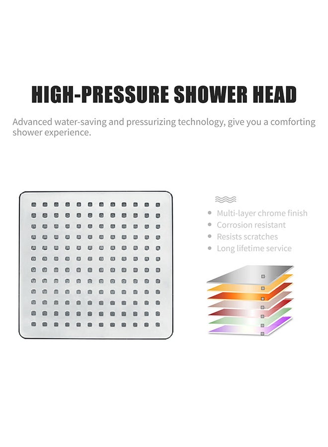 High Pressure Shower Head Silver 8x8x2.4inch  - Image 4