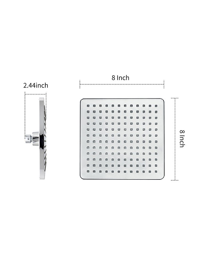 High Pressure Shower Head Silver 8x8x2.4inch  - Image 5