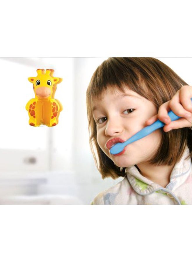 Flipper Giraffe Shaped Tooth Brush Holder Yellow/Red 6x13x18cm - Image 3