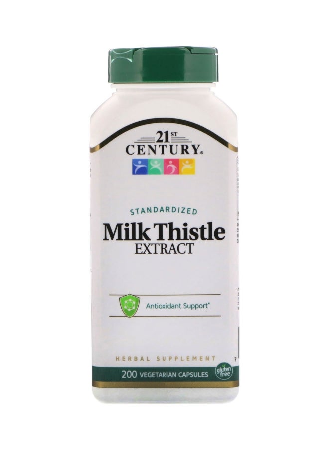 21st Century Milk Thistle Extract Herbal Supplement - 200 Vegetarian Capsules 
