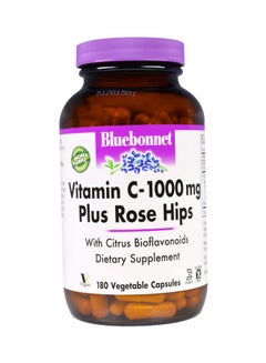 Bluebonnet Nutrition Vitamin C Plus Rose Hips Dietary Supplement - 180 Capsules 