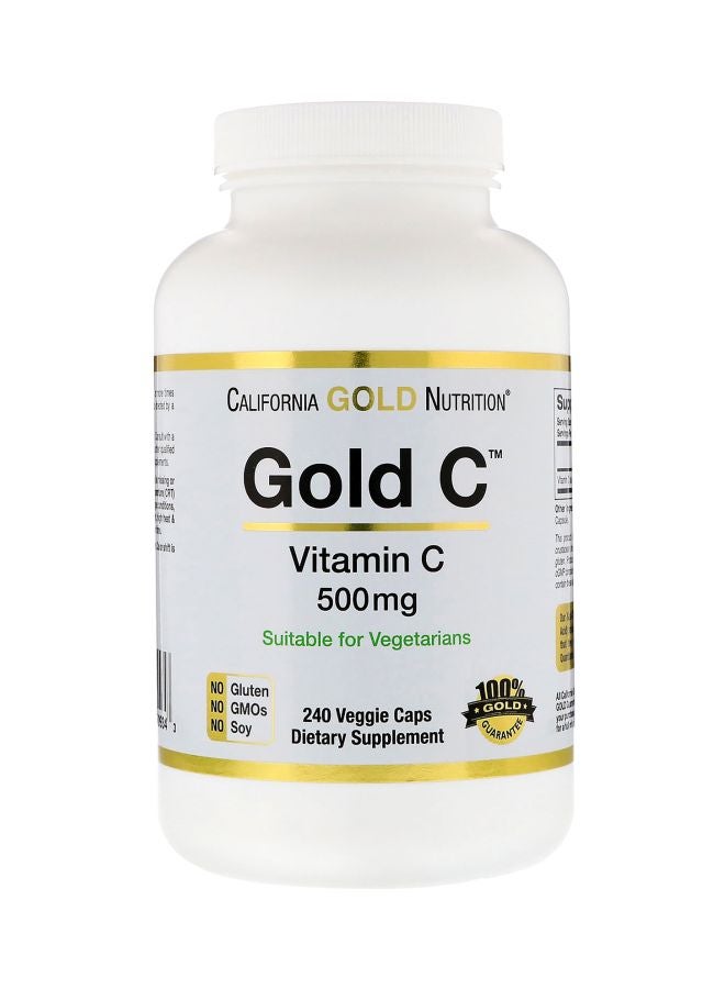 California Gold Nutrition Gold C Vitamin Supplement 500Mg - 240 Veggie ...