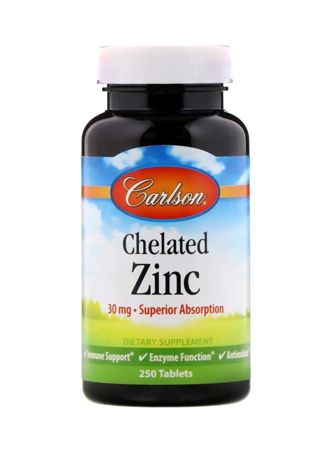 Chelated Zinc 30mg - 250 Tablets