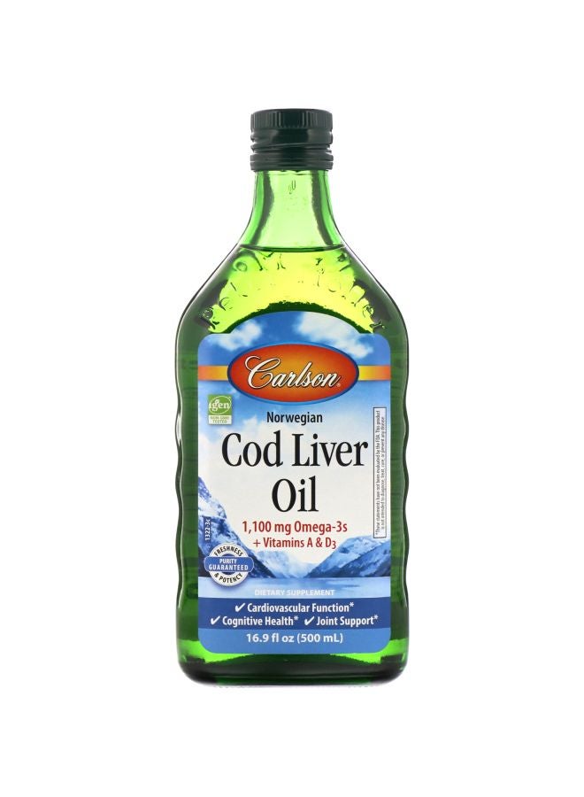 Carlson Labs Wild Norwegian Cod Liver Oil Dietary Supplement 