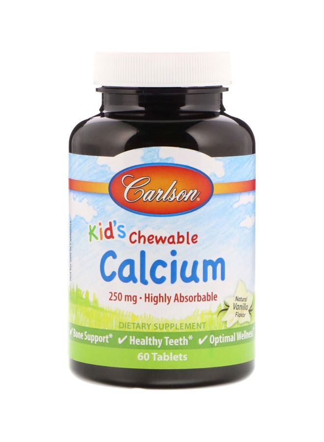 Carlson Labs Chewable Calcium Dietary Supplement 250mg - 60 Tablets 