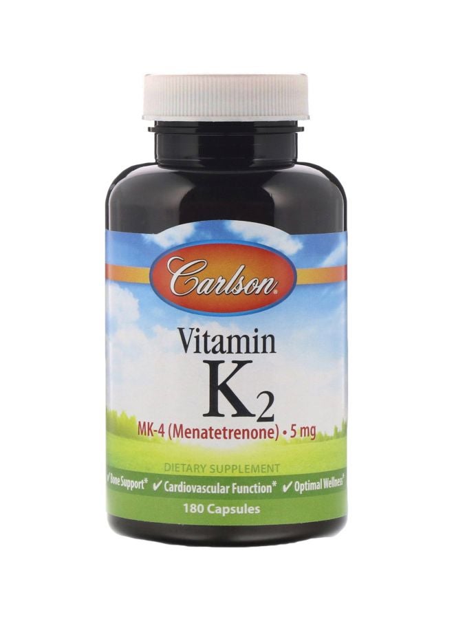 Carlson Labs Vitamin K2 5mg Dietary Supplement-180 Capsules 