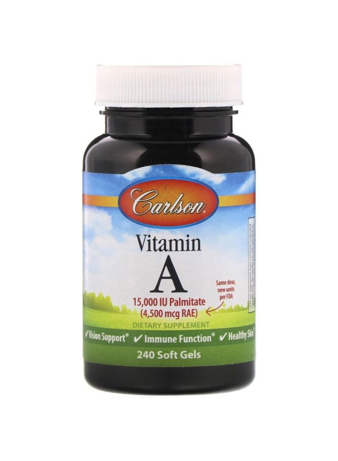 Carlson Labs Vitamin A Dietary Supplement 15000 IU - 240 Capsules 