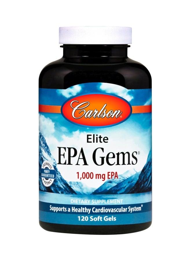 Carlson Labs Elite EPA Gems 1000 mg Dietary Supplement - 120 Soft Gels 