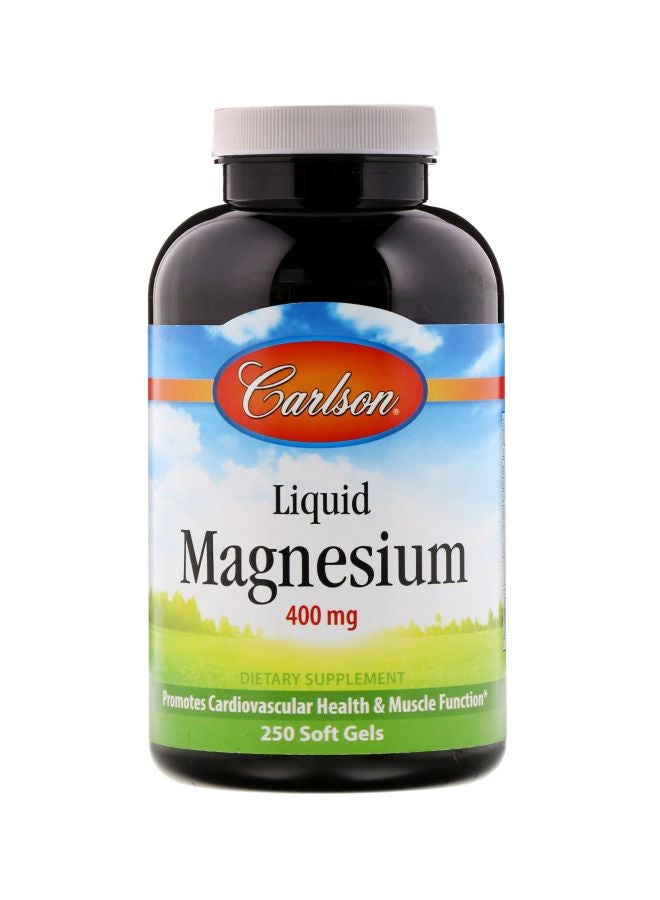 كارلسون لابس مكمل غذائي ليكويد ماغنسيوم 400 مجم - 250 كبسولة هلامية