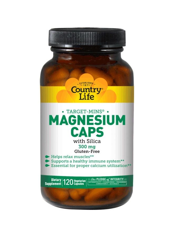 Country Life Target-Mins Magnesium Caps - 300 mg - 120 Vegetarian Capsules