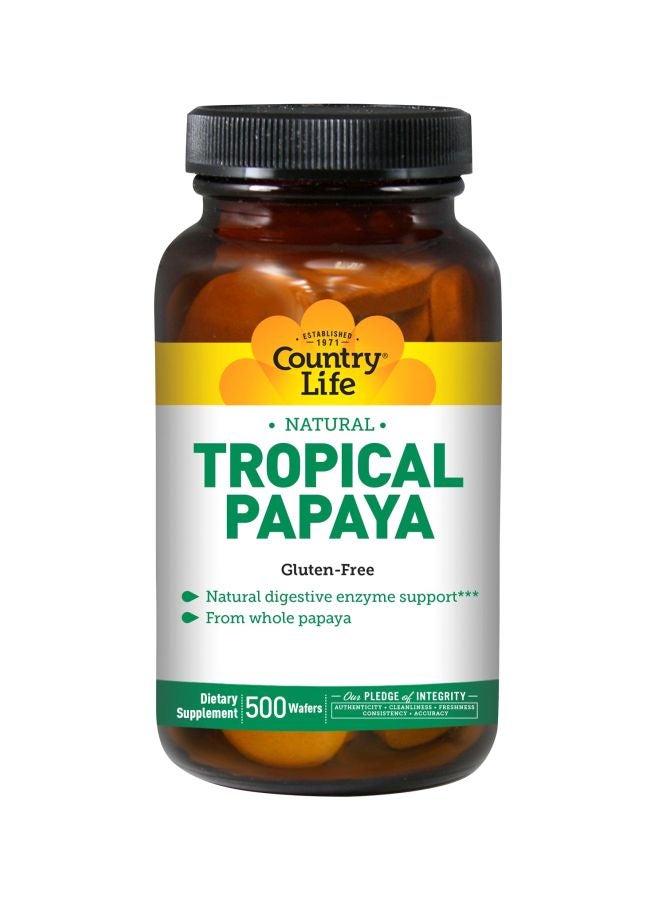 Country Life Natural Tropical Papaya - 500 Wafers