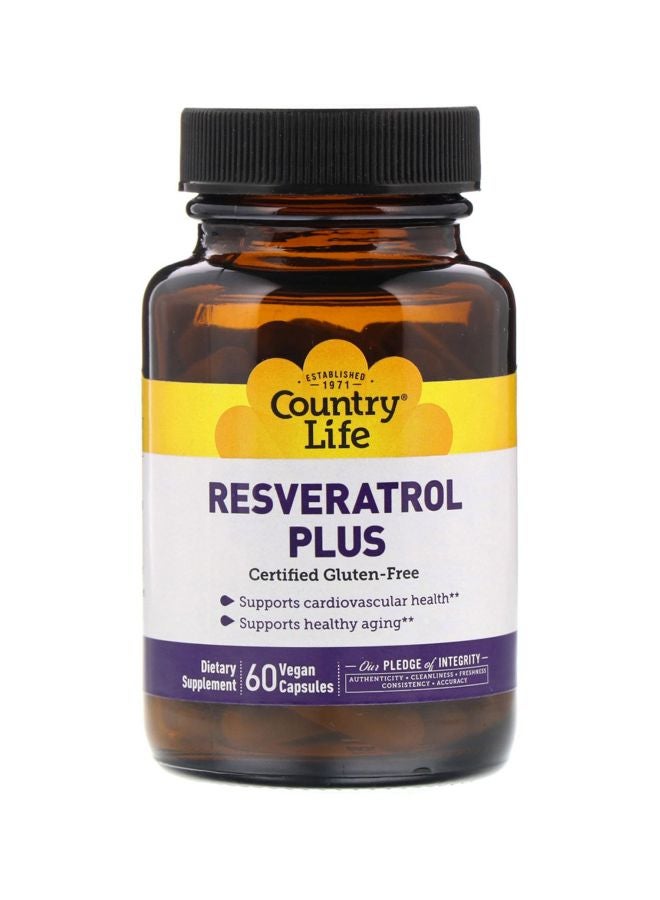Country Life Resveratrol Plus - 60 Vegan Caps