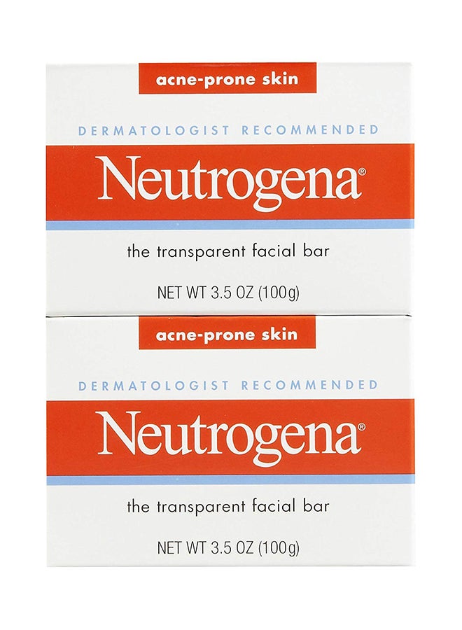Neutrogena Pack Of 2 The Transparent Facial Bar 200grams - Image 1
