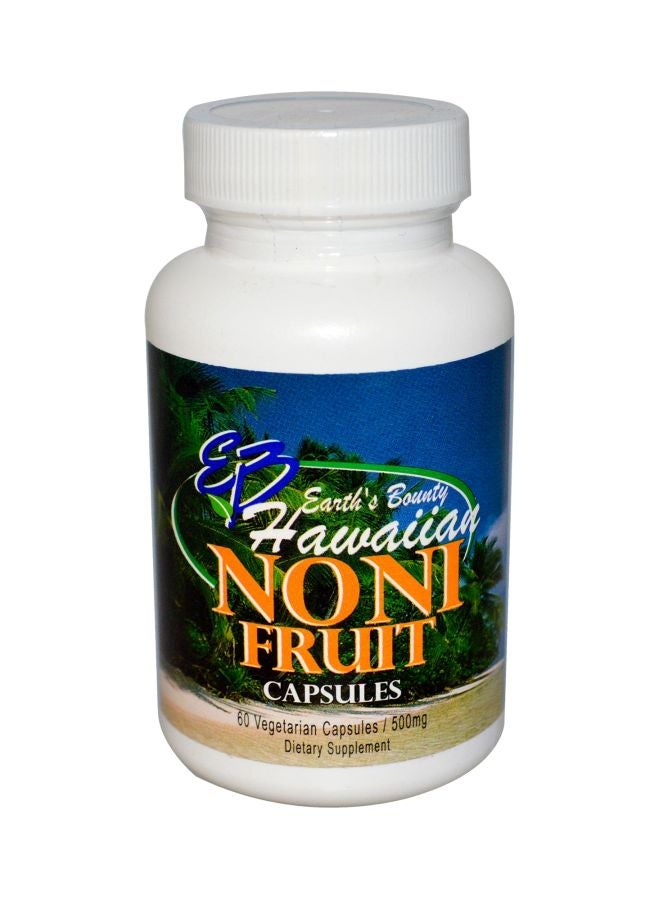 Earth's Bounty Hawaiian Noni Fruit Dietary Supplement 500mg - 60 Vegetarian Capsules 