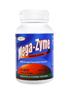 Systemic Tablets Enzymatic Therapy Mega-Zyme Systemic Enzymes Dietary Supplement - 200 ...
