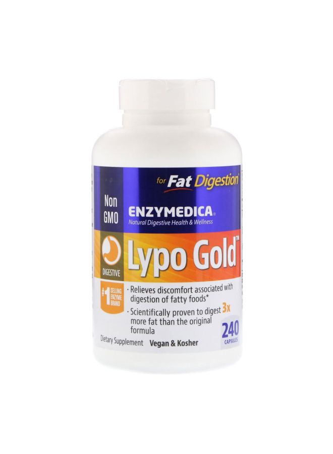 ENZYMEDICA Lypo Gold Dietary Supplement - 240 Capsules