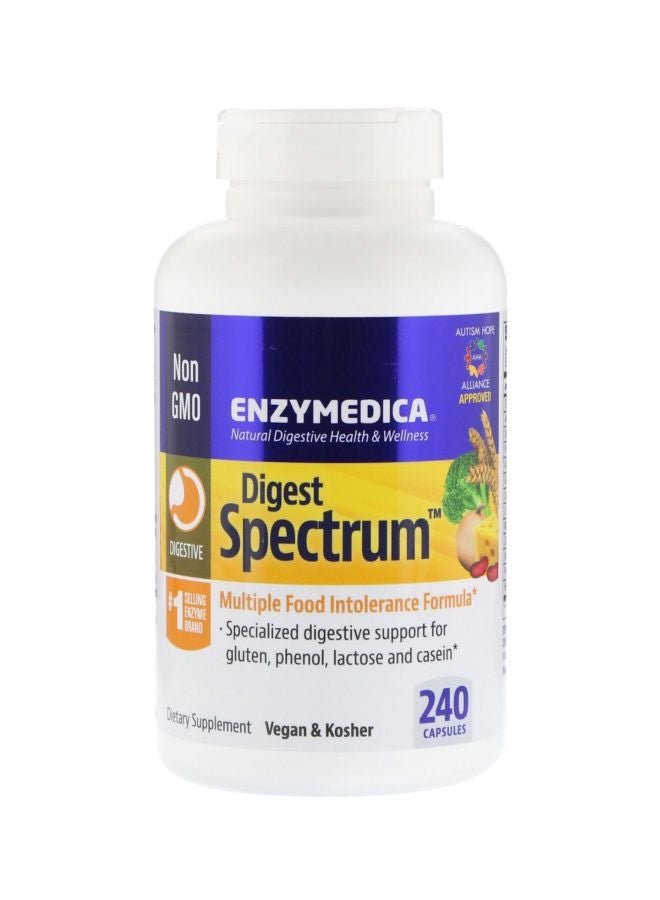 ENZYMEDICA - Digest Spectrum Dietary Supplement - 240 Capsules - Image 1
