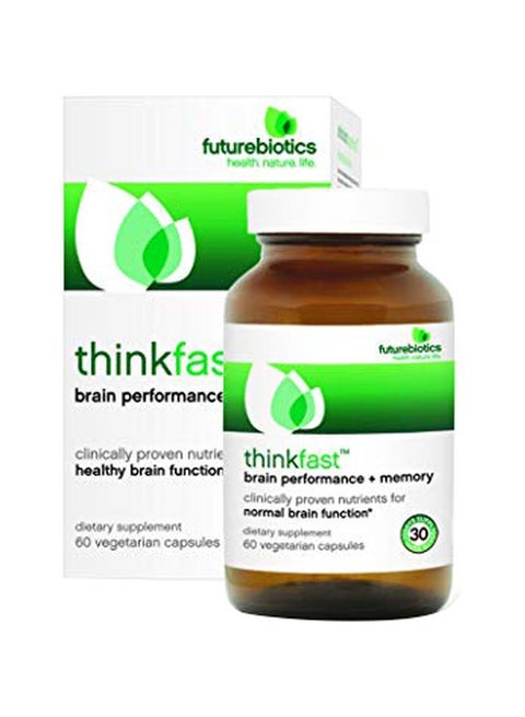ThinkFast Brain Performance Plus Memory Dietary Supplement - 60 Vegetarian Capsules