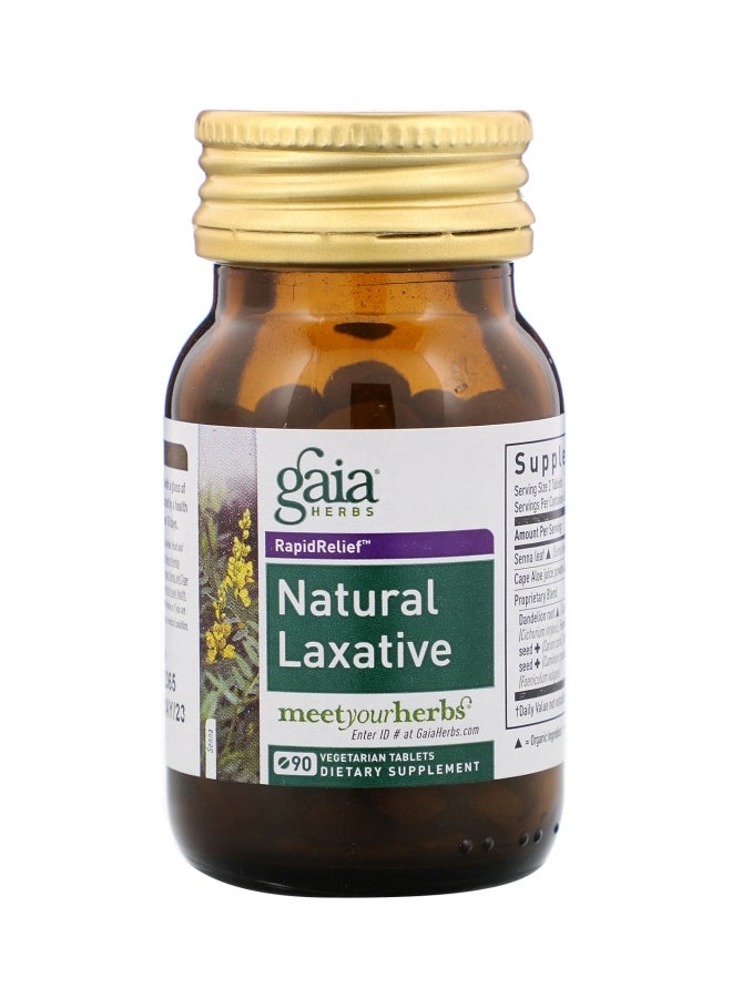 Gaia Herbs - Natural Laxative Dietary Supplement - 90 Vegetarian Tablets - Image 1
