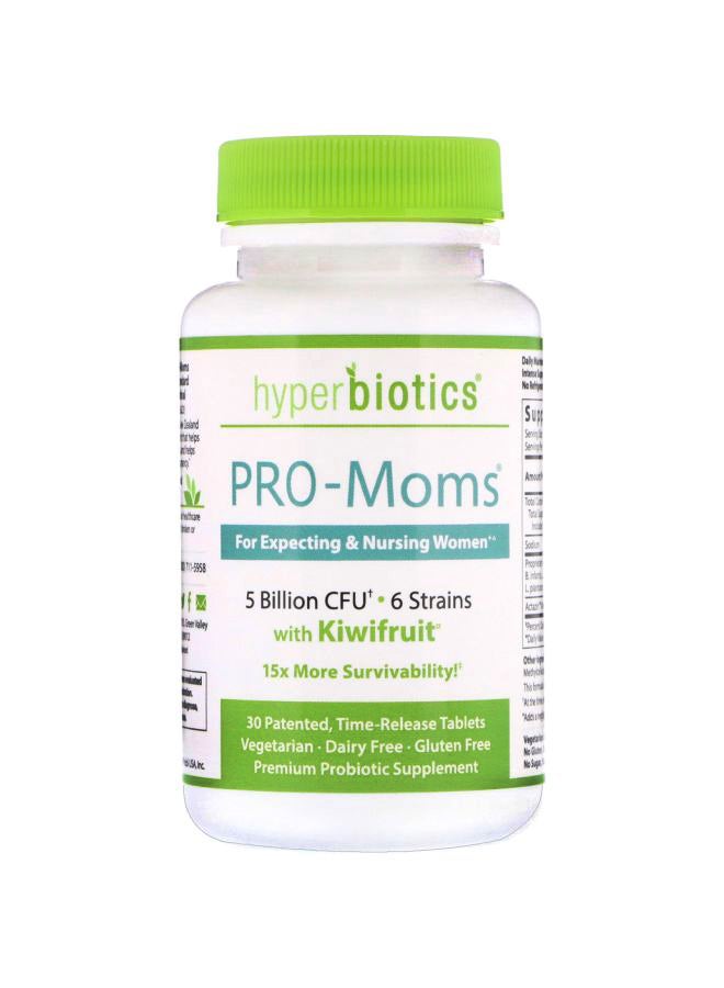 Hyperbiotics PRO-Moms With Kiwifruit 5 Billion CFU Dietary Supplement - 30 Time-Release Tablets