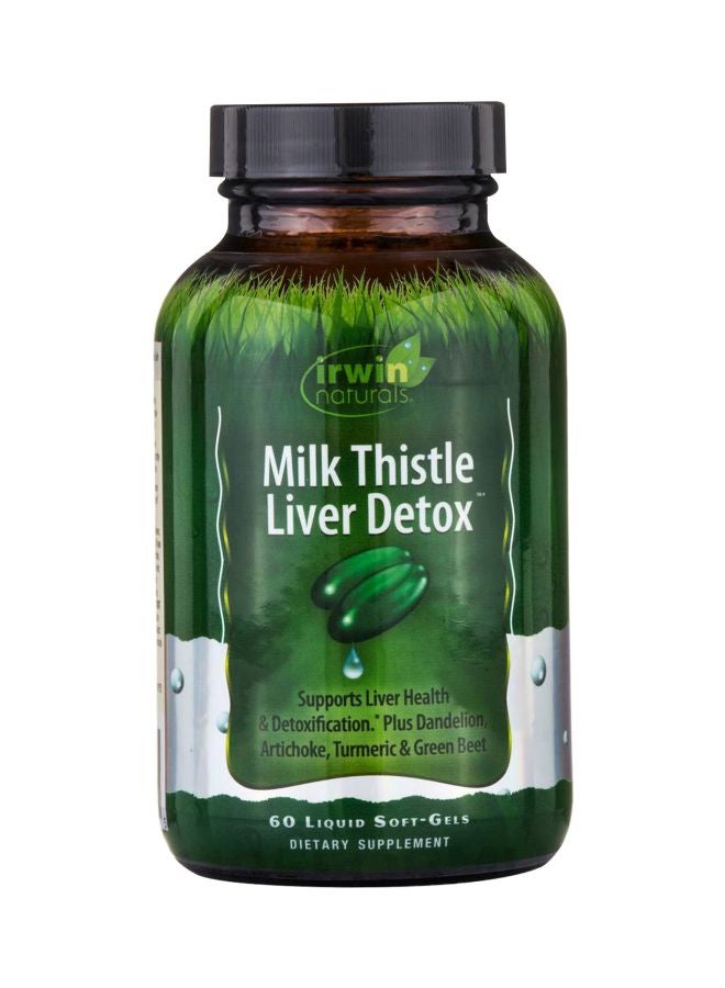 Irwin Naturals Milk Thistle Liver Detox - 60 Liquid Soft-Gels  - Image 1