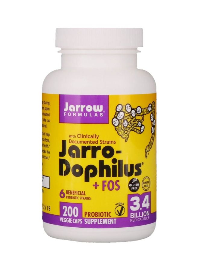 jarrow formulas - Jarrow-Dophilus Plus Fos Dietary Supplements - 200 Capsules - Image 1