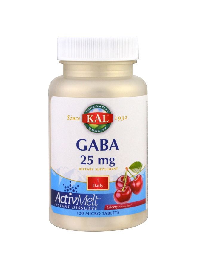 KAL GABA Dietary Supplement 25 mg - 120 Micro Tablets