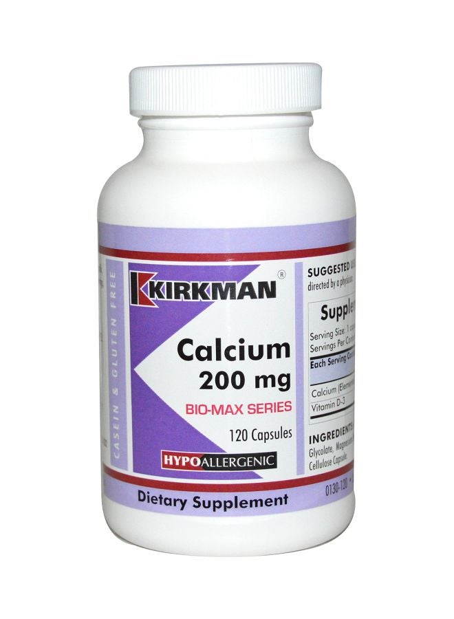 Kirkman Calcium Bio-Max Series Dietary Supplement 200mg - 120 Capsules