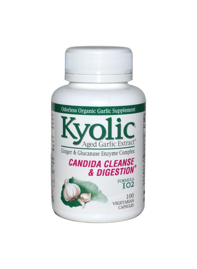 kyolic Aged Garlic Extract Candida Cleanse And Digestion - 100 Vegetarian Caps