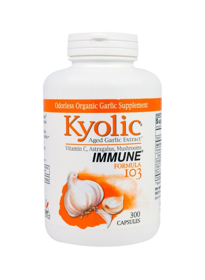 كيوليك تركيبة معززة للمناعة بخلاصة الثوم العتيق 103 - 300 كبسولة
