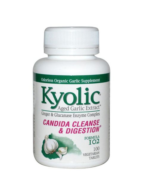 Aged Garlic Extract Candida Cleanse And Digestion Formula 102 Dietary Supplement - 100 Tablets