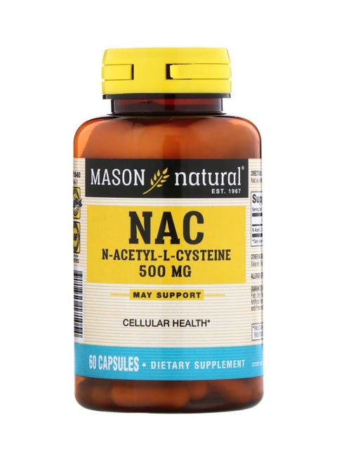 NAC N-Acethyl-L-Cysteine Dietary Supplement 500mg - 60 Capsules