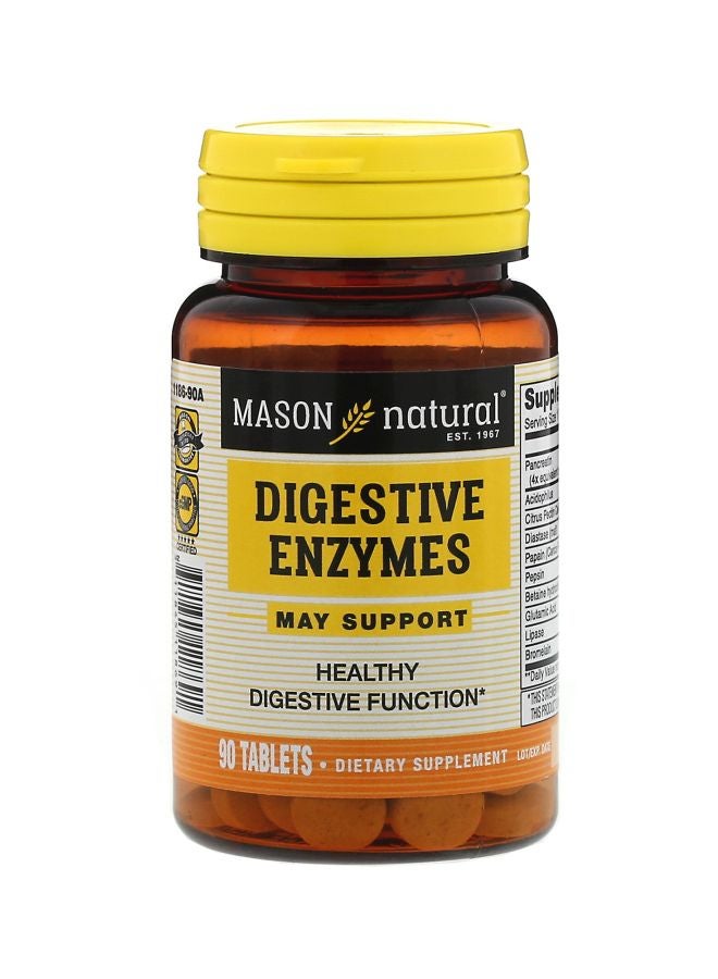Mason Natural - Digestive Enzymes May Support Dietary Supplement - 90 Tablets - Image 1