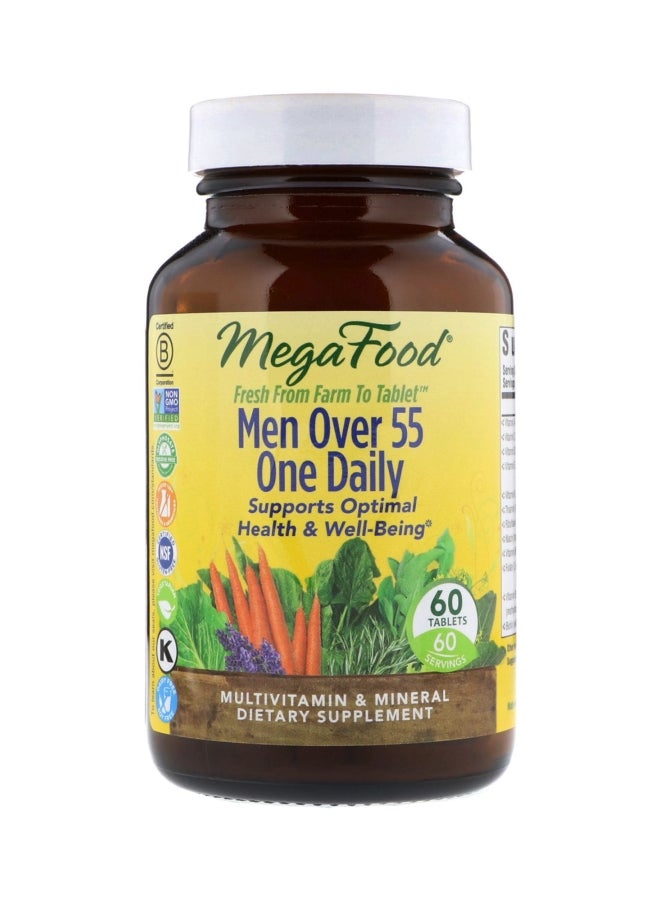 MegaFood Men Over 55 One Daily Dietary Supplement - 60 Tablets