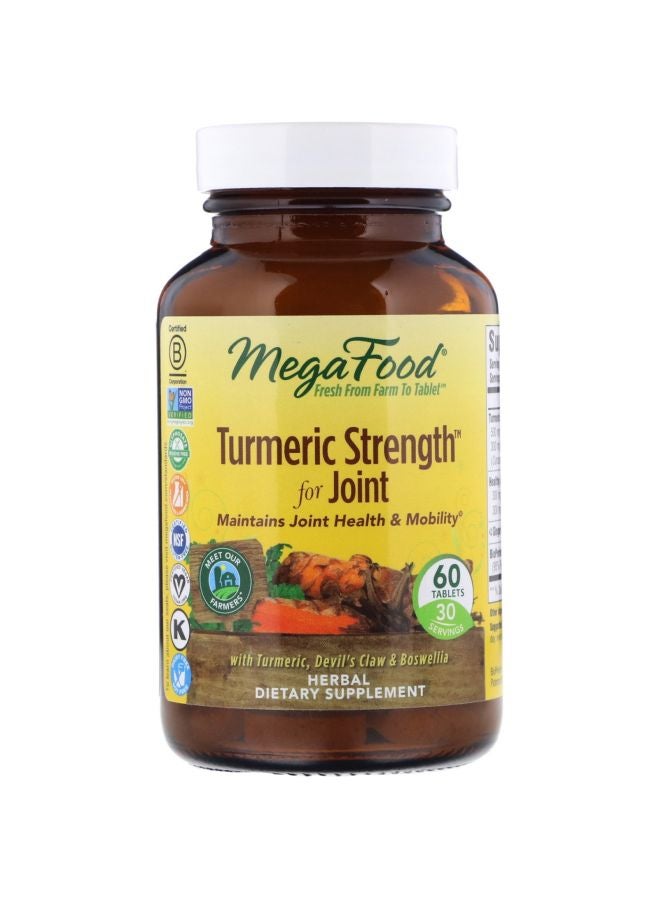 MegaFood Turmeric Strength For Joint Dietary Supplement - 60 Tablets