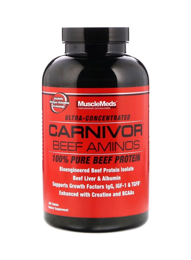 MUSCLEMEDS - Carnivor Beef Aminos Dietary Supplement 300 Tablets - Image 1