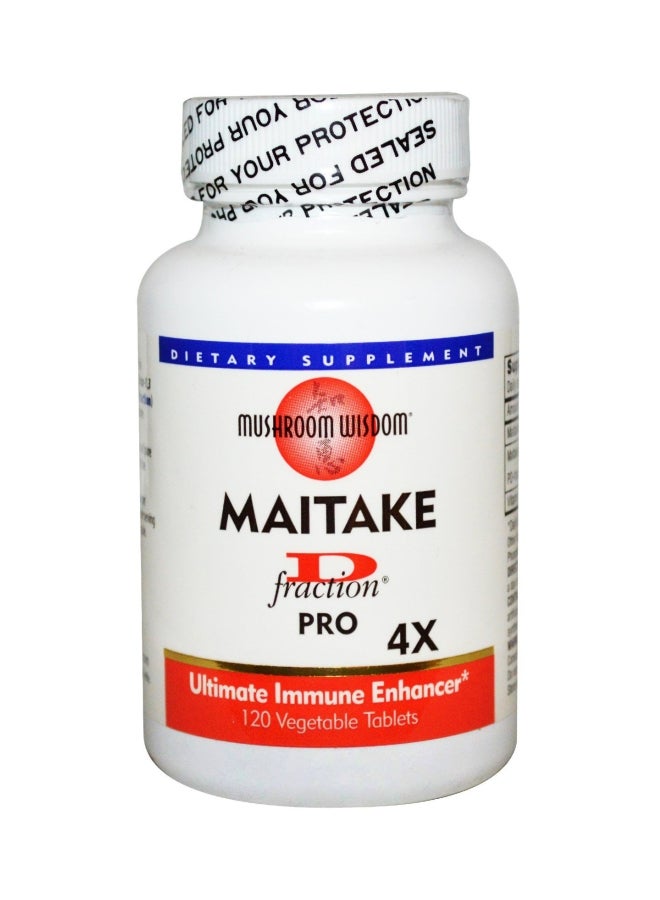 Maitake D-Fraction Pro 4X مكمل غذائي - 120 قرص نباتي .