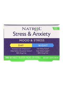 Stress And Anxiety Day Night Dietary Supplement - 20 Tablets