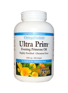 natural Factors OmegaFactors Ultra Prim 1000mg Evening Primrose Oil - 180 Softgels 